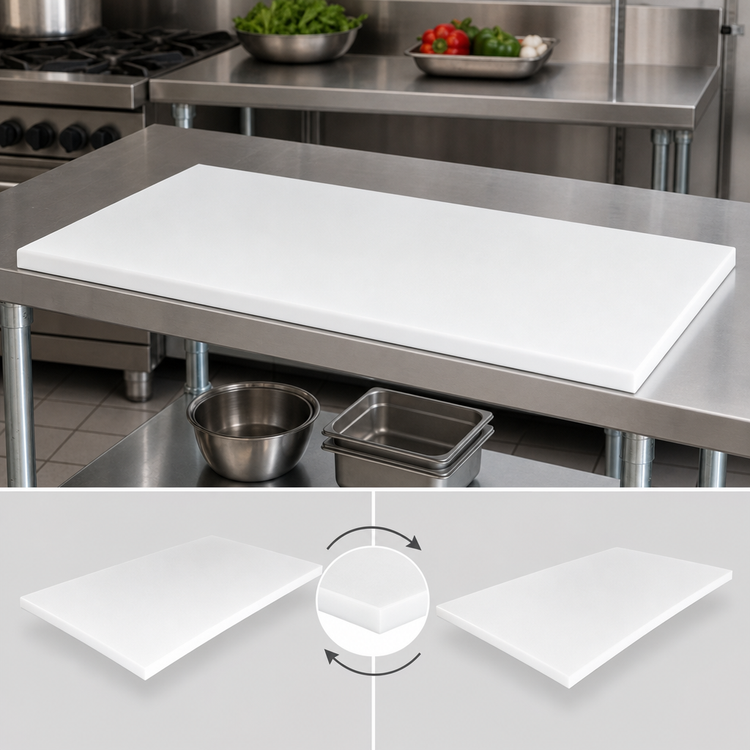 Product image #3 for John Boos 72" x 30" Reversible Poly Work Table Top Replacement