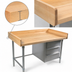 Thumbnail image #3 for John Boos 84-Inch Northern Hard Rock Maple Baker's Table with 3 Drawers and Stainless Steel Base