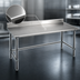 Thumbnail image #3 for Eagle Group Deluxe Series 30 x 30 Inch 16-Gauge Stainless Steel Corner Work Table with 4-1/2 Inch Backsplash