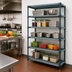 Thumbnail image #3 for Quantum 5-Tier Stationary Wire Plastic Mat Shelving Unit, 72 x 18 x 86 Inches