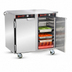Thumbnail image #3 for FWE Handy Line HLC-16 Mobile Undercounter Heated Holding Cabinet, 2 Compartment, 16 Full-Size Pan Capacity