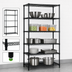 Thumbnail image #3 for Quantum 24 x 24 x 74 Inch Black Epoxy Antimicrobial Wire Shelving Starter Kit with 5 Shelves