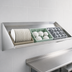 Thumbnail image #3 for Wall-Mounted Slanted Dish Rack Shelf, 72 Inch x 22-1/2 Inch x 14-1/4 Inch, 404 Stainless Steel