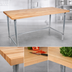 Thumbnail image #3 for John Boos JNB11 96-Inch x 30-Inch Wood Top Work Table with Galvanized Base and No Backsplash
