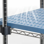 Thumbnail image #3 for Eagle Group QuadPlus QPF-2160C-BL 60 x 21 Inch Louvered Blue Polymer Shelf Mat with Chrome Frame and Antimicrobial Protection Case of 2