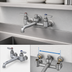 Thumbnail image #3 for T&S Brass Adjustable 8-Inch Wall-Mount Service Sink Faucet with Vacuum Breaker and Integral Stops
