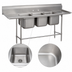 Thumbnail image #3 for Advance Tabco Regaline 3-Compartment Sink with Left & Right-Hand Drainboards