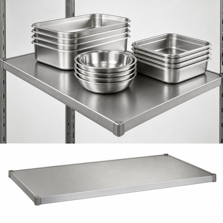 Product image #3 for 54 Inch x 21 Inch Solid Galvanized Shelf with Marine Edge