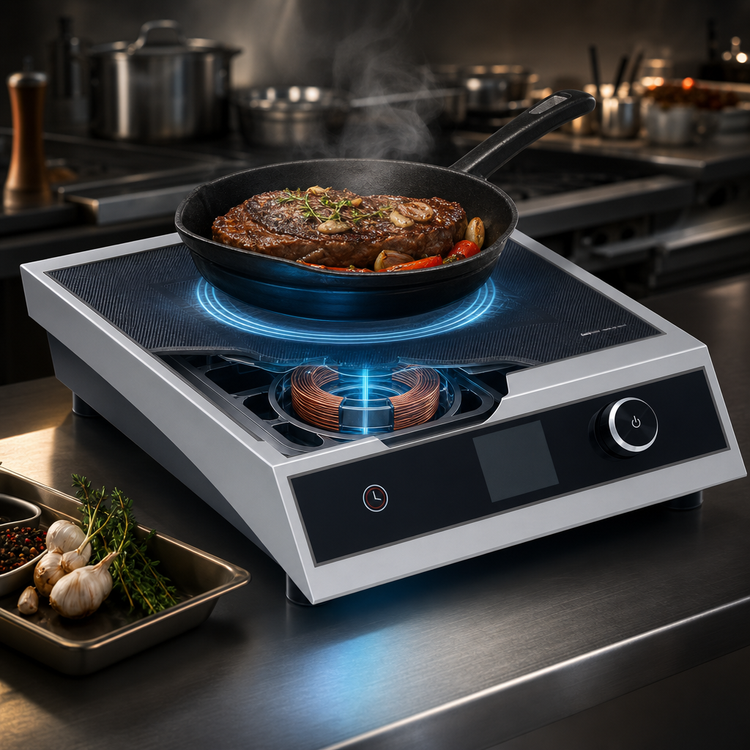 Product image #3 for Hatco Rapide Cuisine Countertop Heavy-Duty Single-Burner Induction Range, 120V, 1440W
