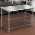 Thumbnail image #3 for Eagle AdjusTable 36 Inch x 30 Inch Adjustable Height Basic Stainless Steel Work Table with 2 Chrome Wire Undershelves