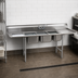Thumbnail image #3 for Eagle Group 412 Series 3-Compartment Sink with Right-Hand Drainboard, 430 Stainless Steel, 80-3/8 Inch Wide