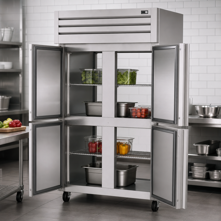 Product image #3 for True SPEC SERIES Two-Section Pass-Thru Refrigerator with Solid Half Front and Rear Swing Doors