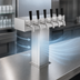 Thumbnail image #3 for Perlick EA2110-6BPC 6-Faucet Air-Cooled Tee Beer Dispensing Tower, Polished Chrome