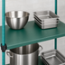 Thumbnail image #3 for QuadPlus 42 x 18 Inch Solid Green Polymer Shelf Mat with Wire Quad-Adjust Frame
