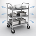 Thumbnail image #3 for Advance Tabco Three-Shelf Stainless Steel Utility Cart with Casters