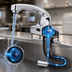 Thumbnail image #3 for T&S ChekPoint Electronic Touchless Deck-Mount Faucet with Hydro-Generator and Mixing Valve, 4-Inch Centers, 0.5 GPM, Chrome Finish