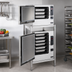 Thumbnail image #3 for SteamChef Double-Stacked Boilerless Electric Convection Steamer with Stand, 3- and 6-Pan Compartments