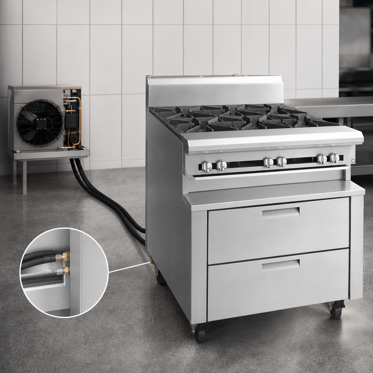 Product image #3 for Garland Polar Cuisine 36-Inch One-Section Remote Freezer Base with Two 19-Inch Drawers
