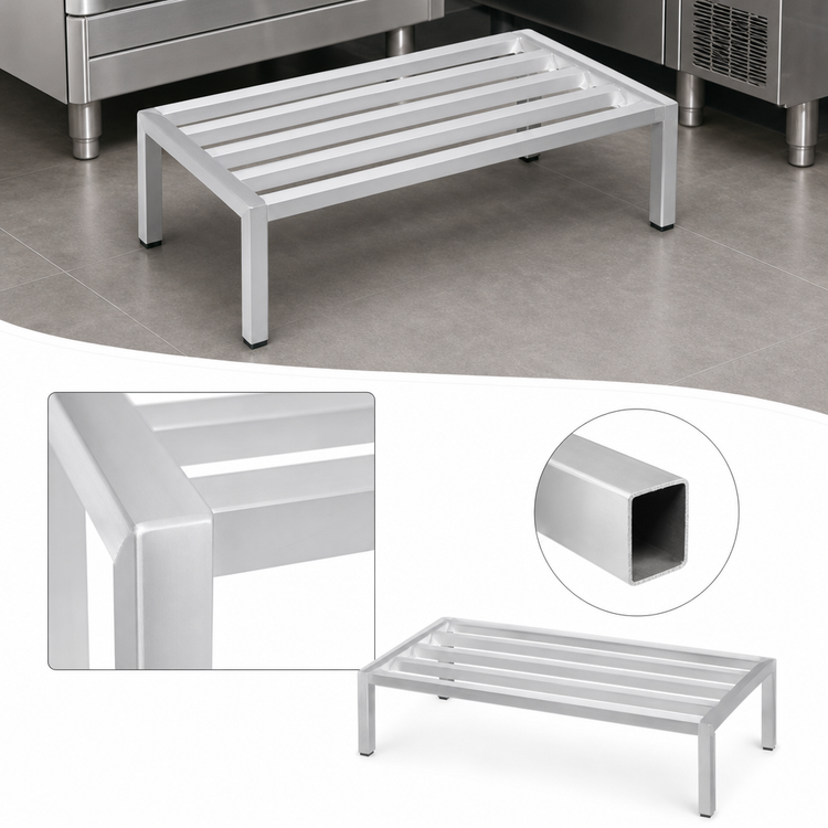 Product image #3 for Channel Manufacturing Standard Series Tubular Aluminum Dunnage Rack, 24 x 20 x 12 Inches, 2,200 lb Capacity