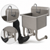 Thumbnail image #3 for Advance Tabco Wall Mounted Knee-Operated Stainless Steel Service Sink with Gooseneck Faucet