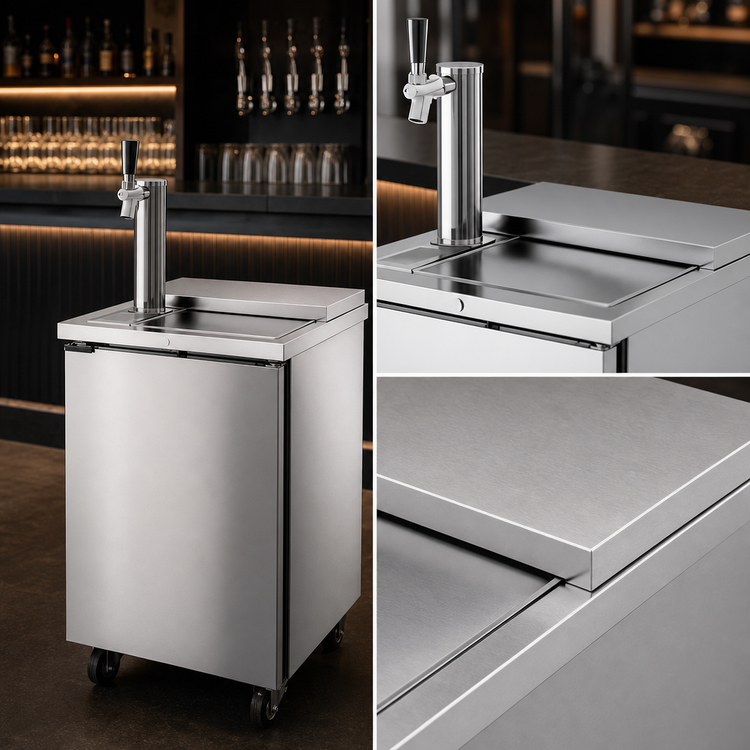 Product image #3 for Beverage-Air BM23HC-C-S Portable Club Top Draft Beer Cooler, 1-Keg Capacity, Stainless Steel