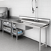 Thumbnail image #3 for Straight Soiled Dishtable with 20 x 20 x 5 Pre-Rinse Sink, 84-Inch, Right-to-Left