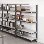 Thumbnail image #3 for Cambro Camshelving® Elements EXA242472S4480 4-Tier Solid Polymer Shelving Add-On Unit, 24W x 24D x 72H, Gray