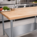Thumbnail image #3 for John Boos 84-Inch x 36-Inch Northern Hard Rock Maple Wood Top Work Table with Adjustable Undershelf