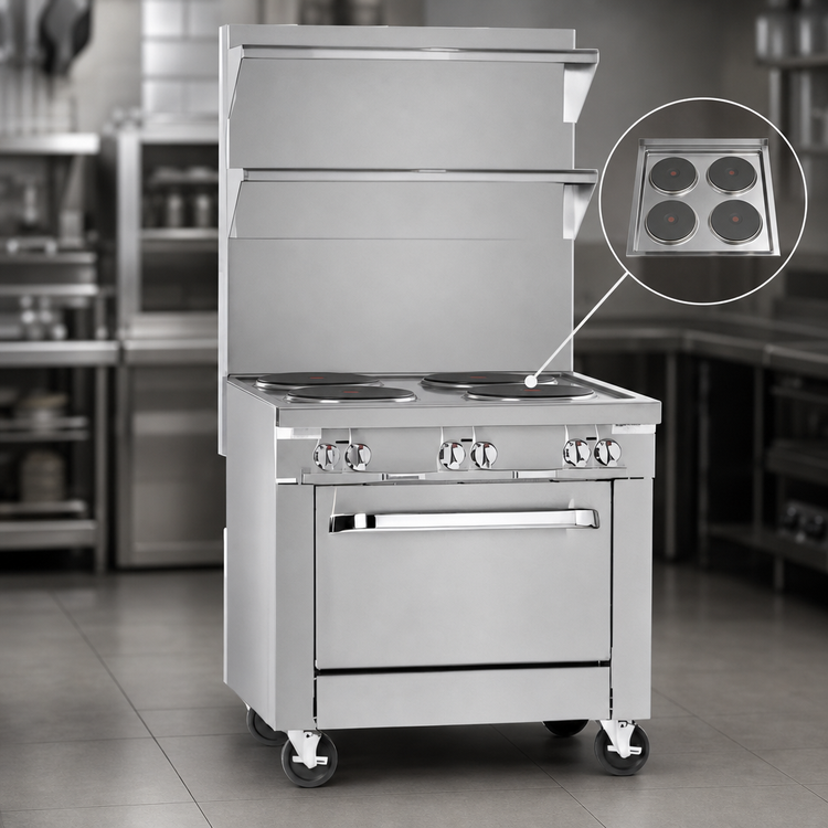 Product image #3 for Southbend Platinum Heavy Duty 24-Inch Electric Range with 4 Round Hotplates and Cabinet Base