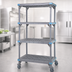 Thumbnail image #3 for Quantum Millenia 4-Shelf Mobile Polymer Shelving Starter Unit, 36 x 24 x 74 Inches, Gray