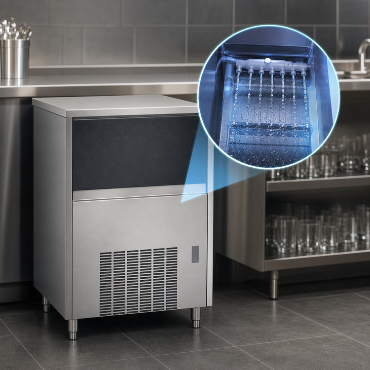 Product image #3 for Brema B-Qube Undercounter Cube Ice Maker with Bin, Air-Cooled, 140 lb/Day, 88 lb Bin Capacity