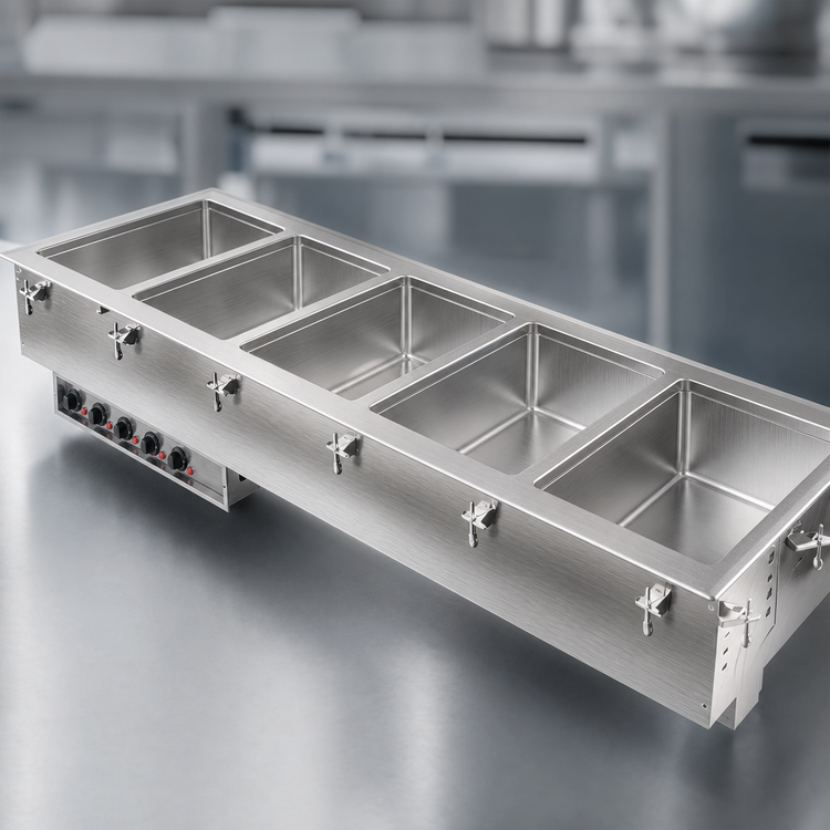 Product image #3 for Vollrath Five-Well Modular Hot Drop-In Hot Food Well with Auto-Fill, Thermostatic Controls, 208V
