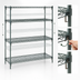 Thumbnail image #4 for Metro Super Erecta Super Adjustable 4-Shelf Starter Wire Shelving Unit, 60W x 18D x 63H, Metroseal 3 Green Epoxy-Coated