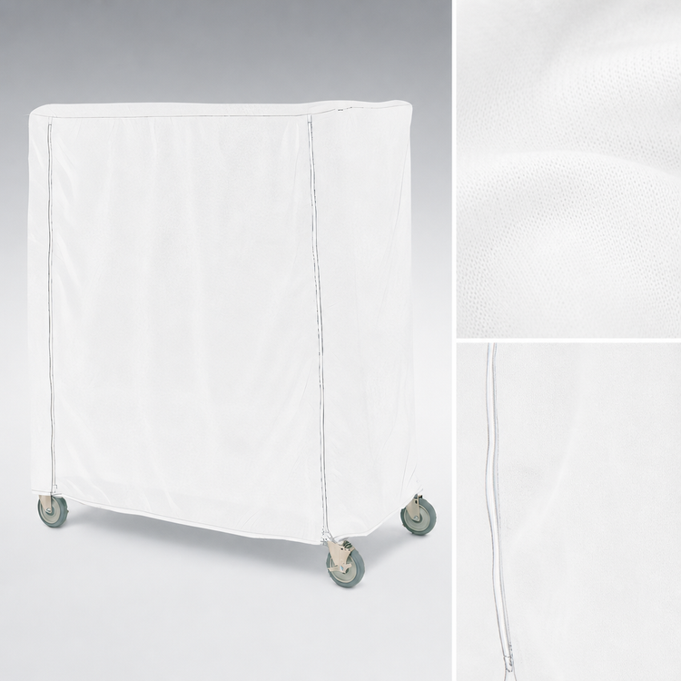 Product image #3 for Metro Queen Mary & Banquet Cart Cover, 48 x 21 x 74 Inch, Uncoated Knitted Polyester, White