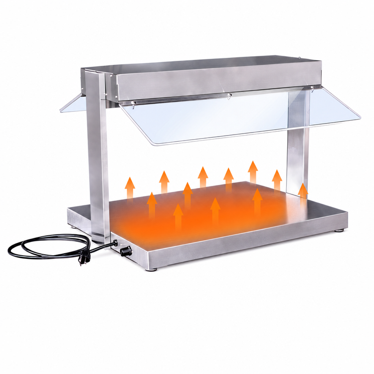 Product image #3 for BK Resources 72 Inch Heated Base Buffet Warmer with Sneeze Guard and Display Light