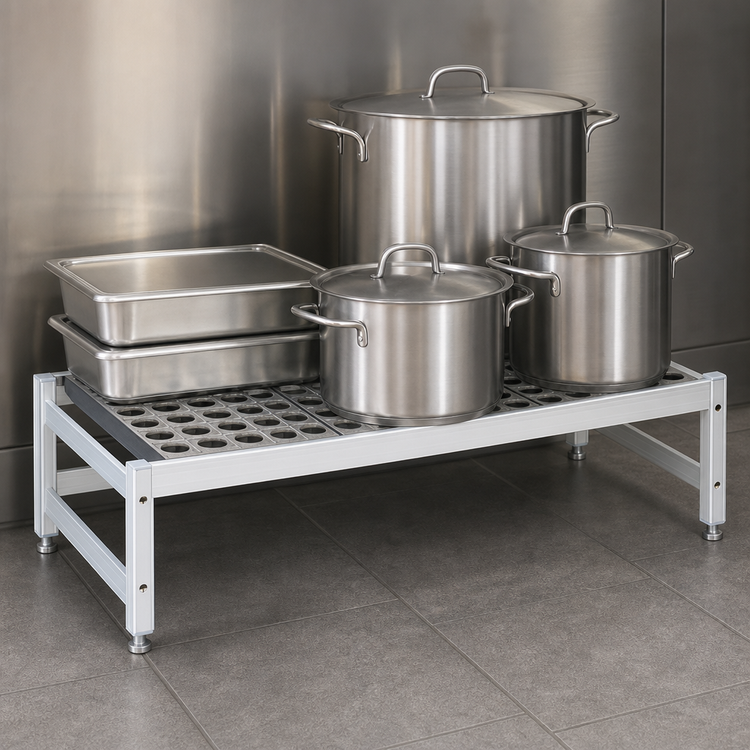 Product image #3 for Fermostock 31-Inch x 22-Inch x 12-Inch Anodized Aluminum Dunnage Rack, 800 lb Capacity