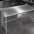 Thumbnail image #3 for Deluxe Series 144-Inch x 36-Inch Stainless Steel Work Table with Rear Upturn and Tubular Base