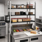 Thumbnail image #3 for Eagle Group TSSP1436Z 36-Inch Sandwich Prep Station with 3 Adjustable Wire Overshelves, Grid Panel, Basket and Bin