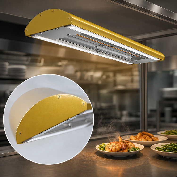 Product image #3 for Hatco Glo-Ray® Curved Lighted Infrared Strip Heater, 30-Inch, Aluminum, 458 Watts