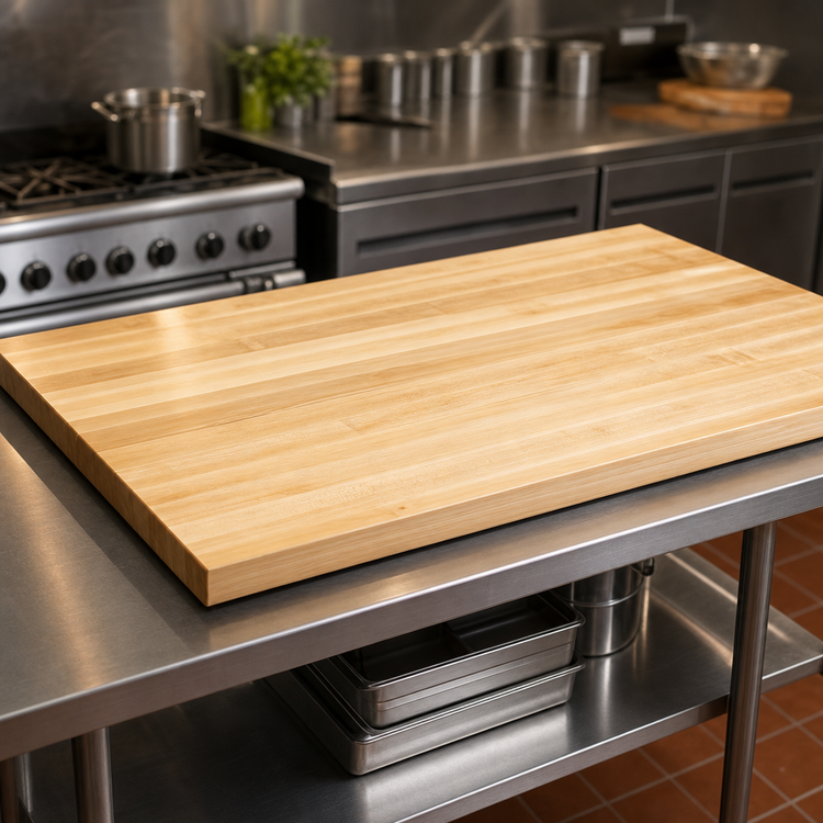 Product image #3 for John Boos Boos Block Kitchen Countertop, 72 x 38 Inches, 1-1/2 Inch Thick, Edge Grain Northern Hard Rock Maple, Varnique Finish