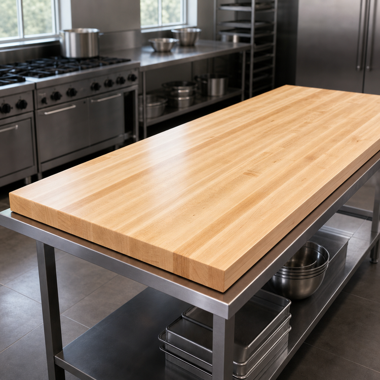 Product image #3 for Boos Block 120-Inch x 38-Inch Edge Grain Maple Kitchen Countertop, Varnique Finish