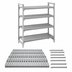 Thumbnail image #4 for Cambro Camshelving Premium Vented Polymer Shelf Kit, 24-Inch Deep x 42-Inch Long, 4 Shelves, Speckled Gray