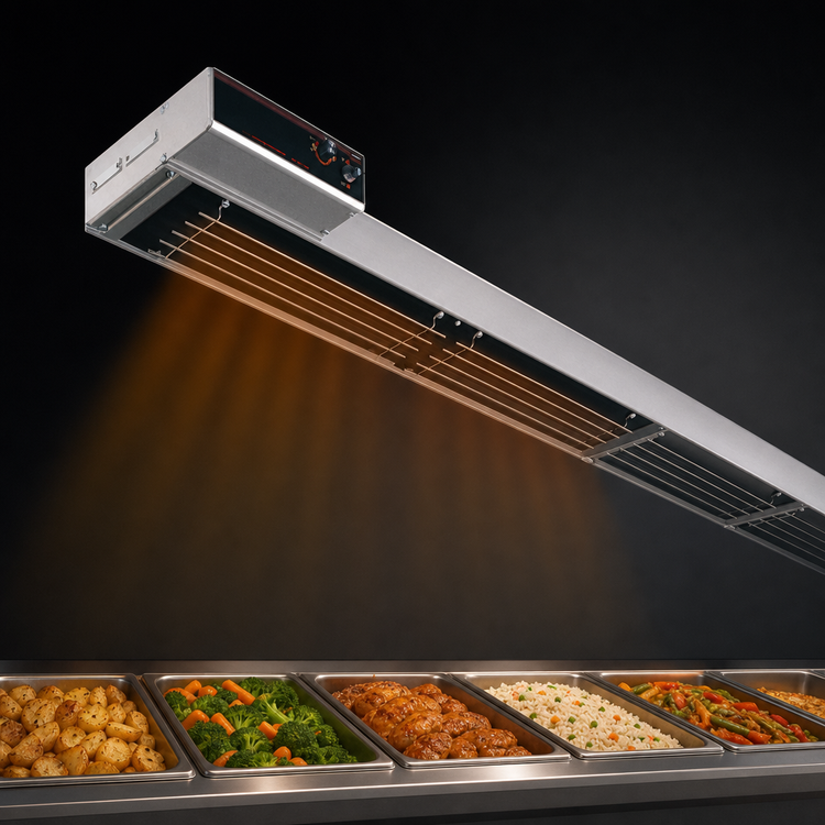 Product image #3 for Hatco Glo-Ray Infrablack 66-Inch Unlighted Strip Heater, Single Housing, 1560 Watt, Aluminum