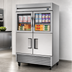 Thumbnail image #3 for True Two-Section Self-Contained Reach-In Refrigerator with 2 Glass and 2 Stainless Steel Half Doors