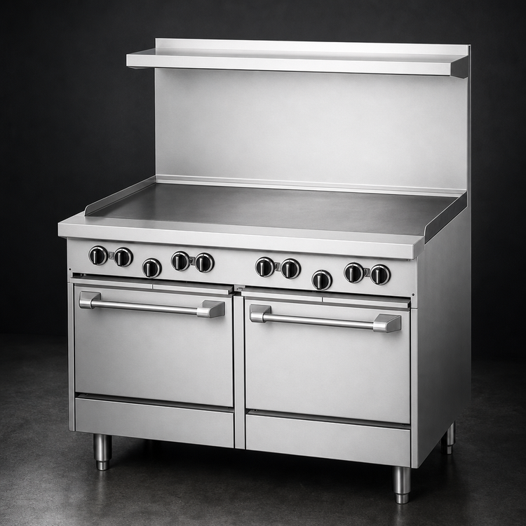 Product image #3 for Garland US Range U-Series 48-Inch Gas Restaurant Range with 48-Inch Griddle and 2 Space-Saver Ovens