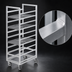 Thumbnail image #3 for Channel Standard Series Single Section Aluminum Cafeteria Tray Rack, End Load, 36 Inch High, 18 Tray Capacity, 15 x 20 Inch Trays