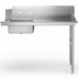 Thumbnail image #3 for 60-Inch Soiled Dish Table with Left-Side Sink, Stainless Steel