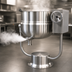 Thumbnail image #3 for Crown DPT-60 60 Gallon Direct Steam Tilting Kettle with Pedestal Base