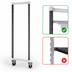 Thumbnail image #3 for Cambro Camshelving Elements XTRA Mobile Wire Shelving Post Kit, 24-1/2 in. Wide x 64 in. High, Speckled Gray