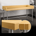 Thumbnail image #3 for Advance Tabco Bakers' Work Table with Wood Top, 48 x 36 Inches, 1-3/4-Inch Thick, 4-Inch Rear and Side Splashes